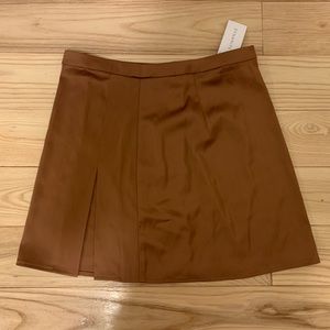 Brown silk skirt